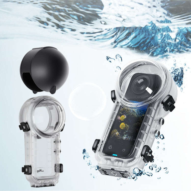 For Insta360 X4 aMagisn 50m Depth Waterproof Protective Case Quick Release Invisible Diving Cover...