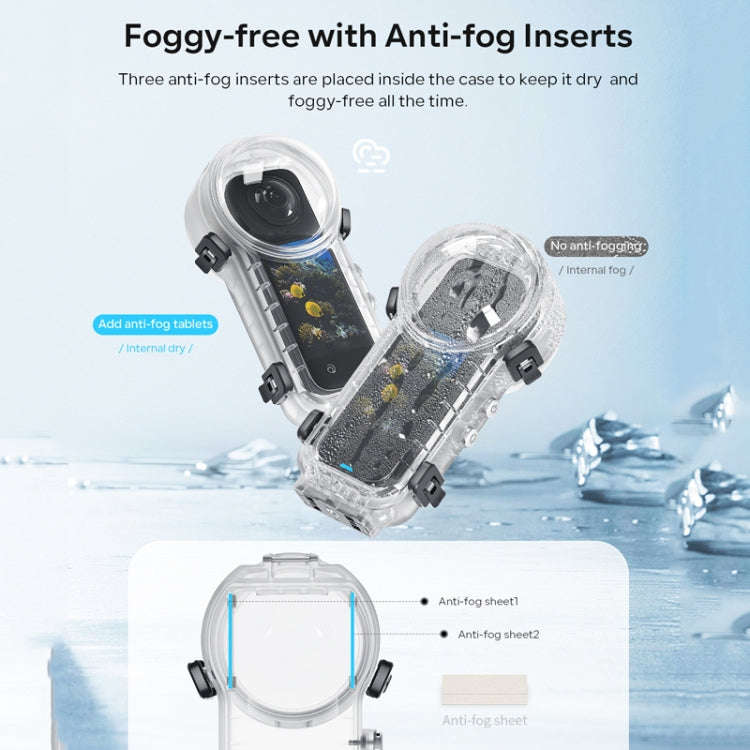 For Insta360 X4 aMagisn 50m Depth Waterproof Protective Case Quick Release Invisible Diving Cover...