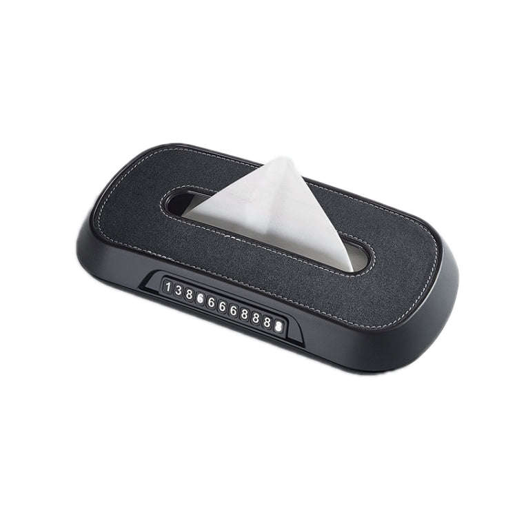 Car Sun Visor Hanging Sunroof Seat Back Tissue Box, Leather Black, Leather Beige, Leather Brown, ...