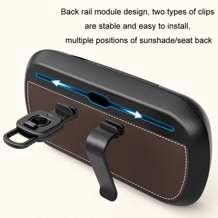 Car Sun Visor Hanging Sunroof Seat Back Tissue Box, Leather Black, Leather Beige, Leather Brown, ...