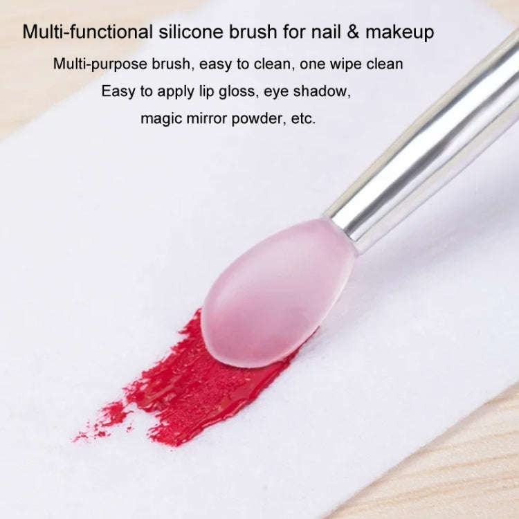 Nail Art Silicone Applicator Sticks Multi-Purpose Dabbing Powder Glitter Eyeshadow Brush Applying...