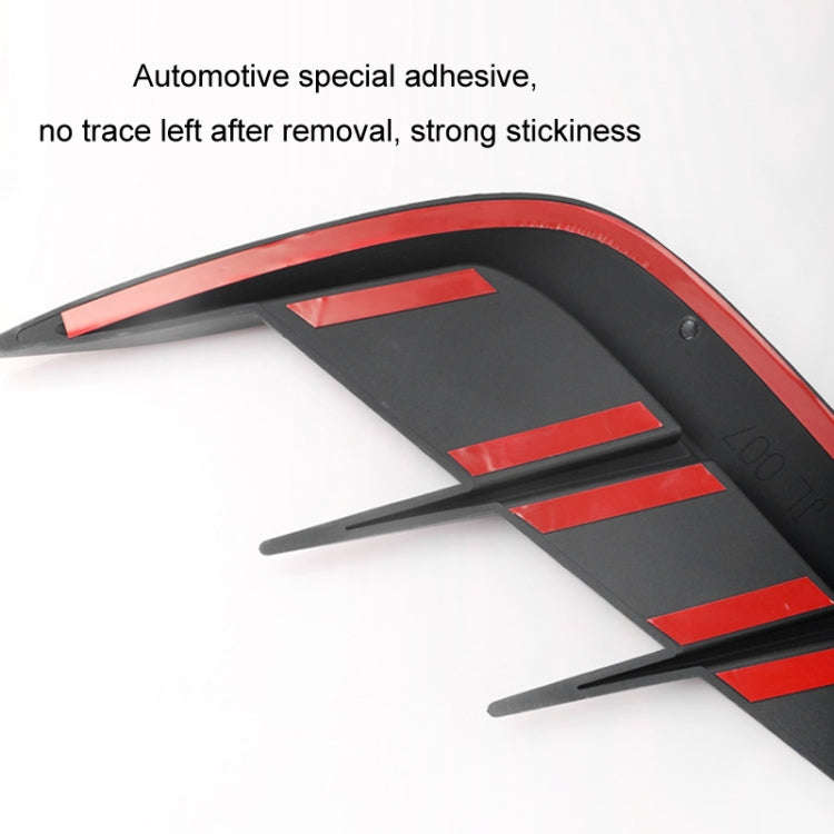 Universal Car Fender Soft Glue Decorative Car Stickers, Bright Black, Carbon Fiber