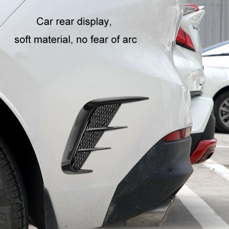 Universal Car Fender Soft Glue Decorative Car Stickers, Bright Black, Carbon Fiber