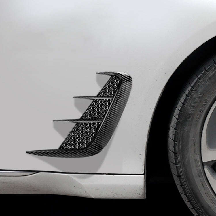 Universal Car Fender Soft Glue Decorative Car Stickers, Bright Black, Carbon Fiber