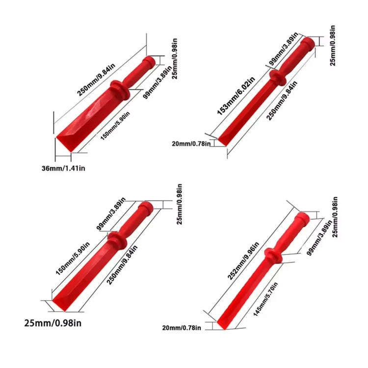 Multi-function Scraper Automobile Tire Sticky Block Removal Tool Tire Repair Scraper, 4pcs /Set S...