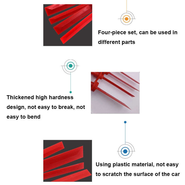 Multi-function Scraper Automobile Tire Sticky Block Removal Tool Tire Repair Scraper, 4pcs /Set S...