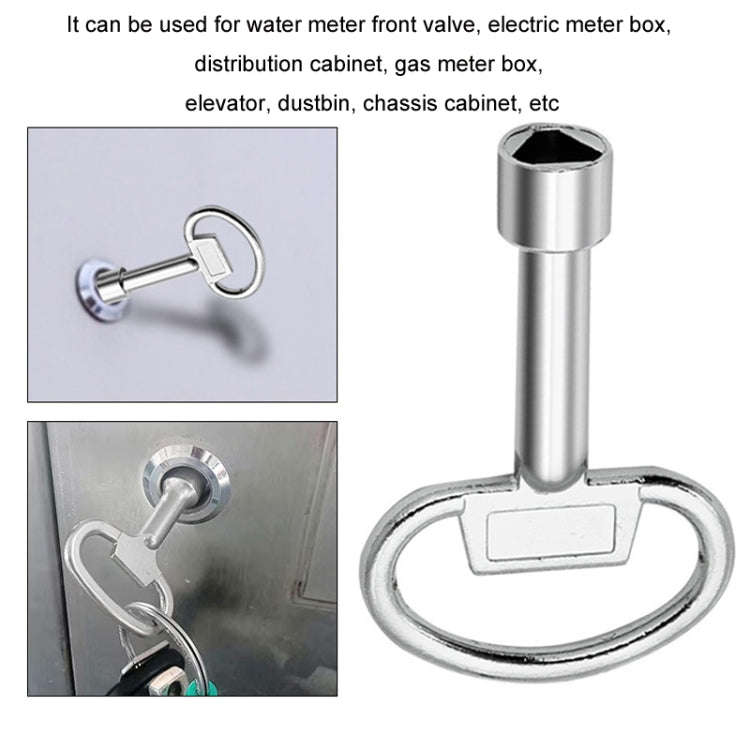 5pcs Water Valve Chassis Triangular Key Wrench, Large, Small