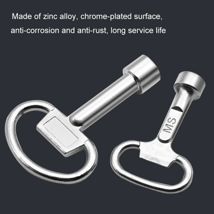 5pcs Water Valve Chassis Triangular Key Wrench, Large, Small