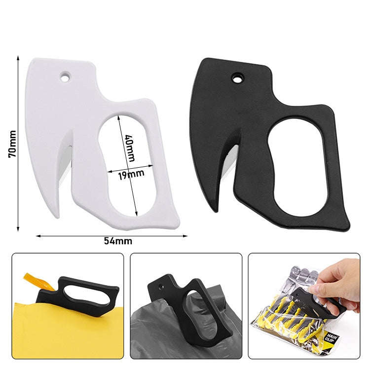 2pcs Multi-purpose Paper Cutting Stainless Steel Blade Letter Opener, White, Black