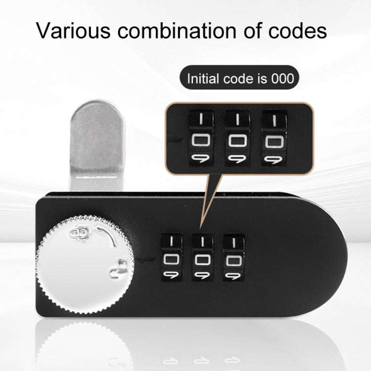 Home Drawer Locker Mechanical Dial And Quarter Turn Combination Lock, Left Turn, Right Turn