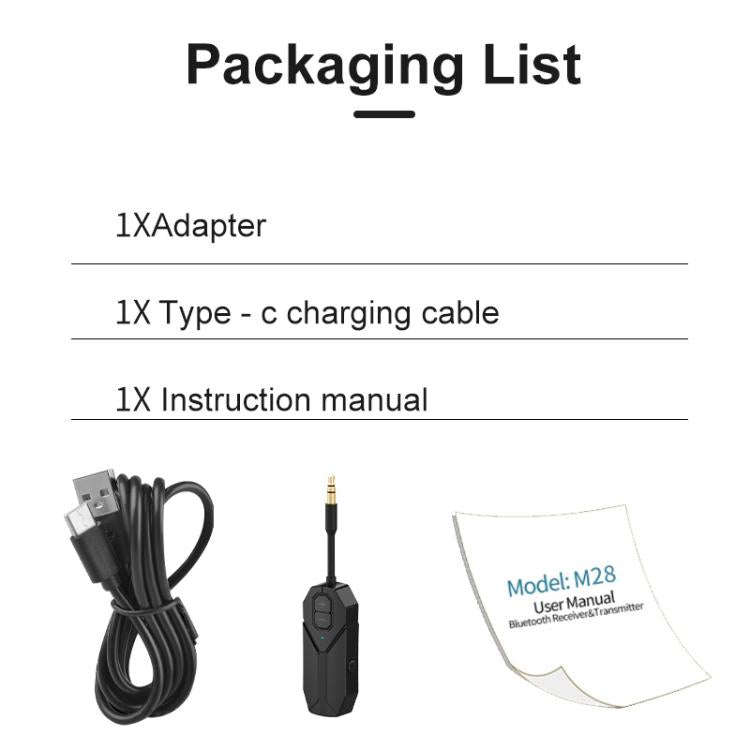 2 In 1 Aux Car Bluetooth 5.4 Audio Receiver Transmitter, M126