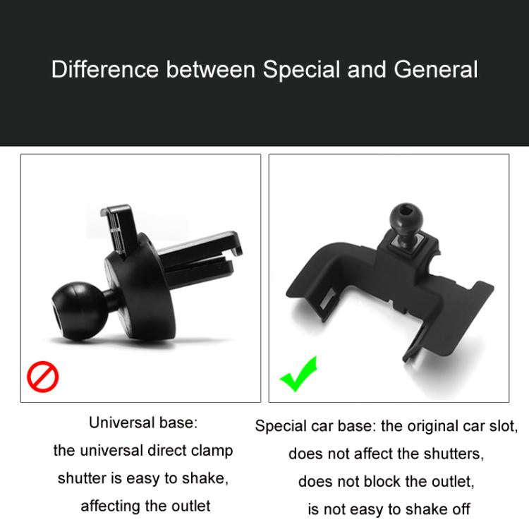 For Volvo Left Driving Car-Mounted Special Mobile Phone Navigation Bracket Base, 09-17 XC60, 15-2...