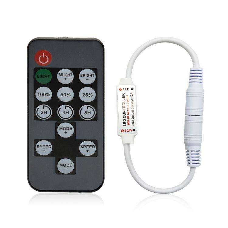 14 Keys RF Single Color Timer Dimmer LED Strip Controller, JHX-014