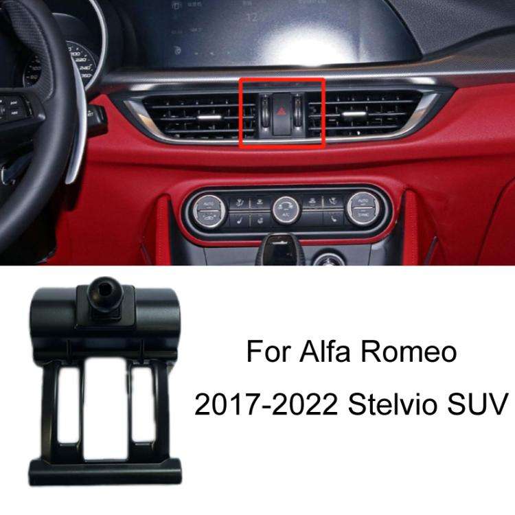 For Alfa Romeo Left Driving Car-Mounted Special Mobile Phone Navigation Bracket Base, 17-22 Stelv...