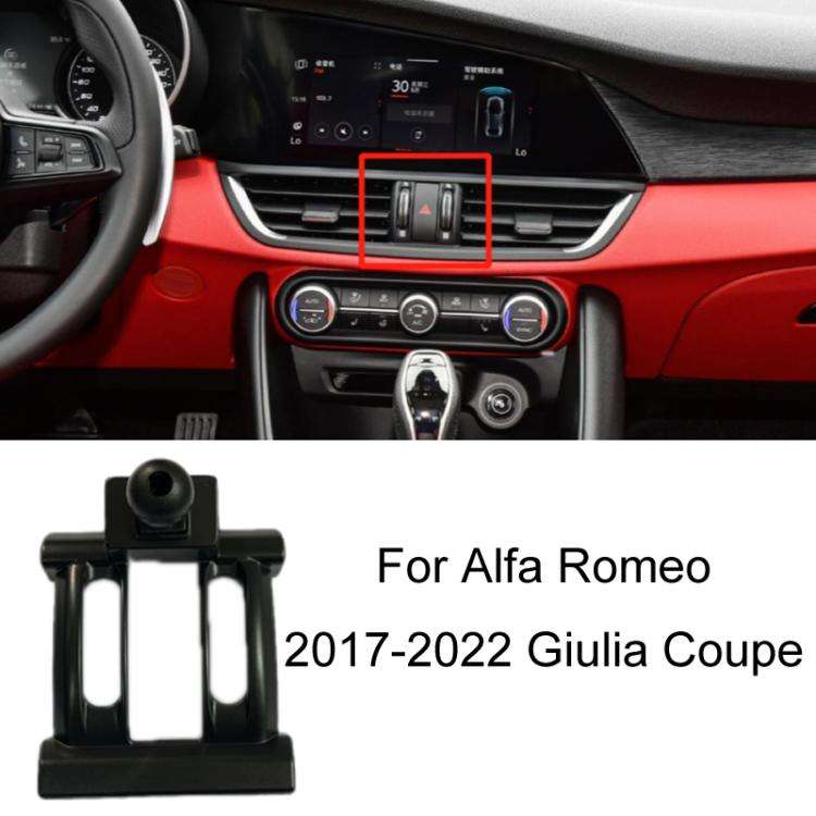 For Alfa Romeo Left Driving Car-Mounted Special Mobile Phone Navigation Bracket Base, 17-22 Stelv...