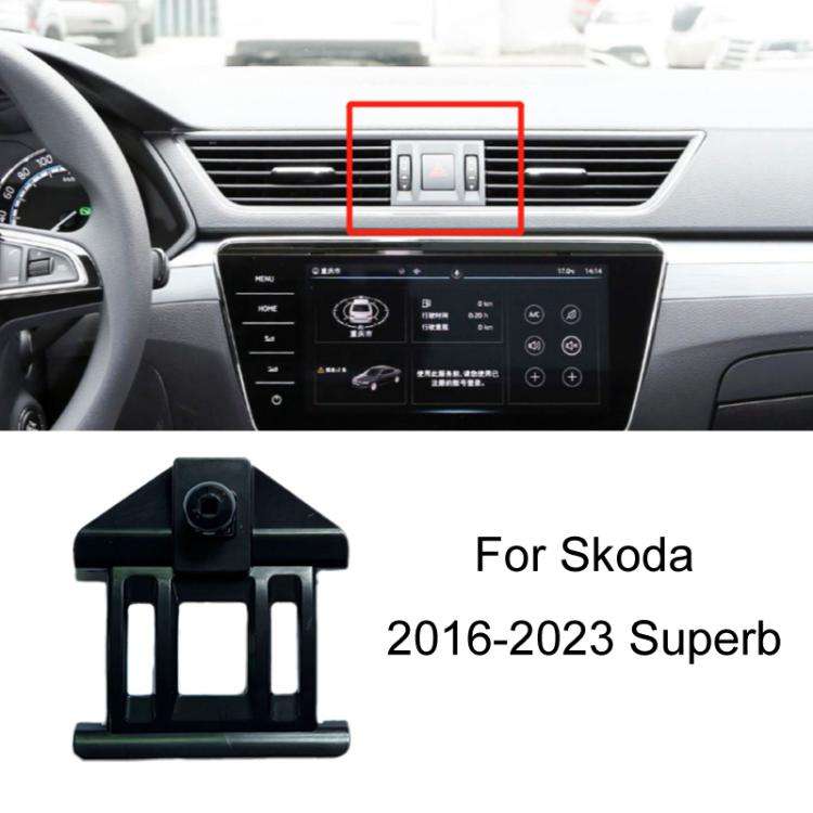 For Skoda Left Driving Car Special Mobile Phone Navigation Bracket Base, 13-15 Superb, 13-19 Octa...