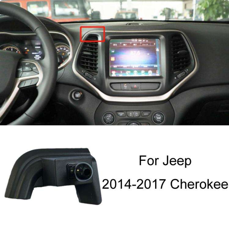 For Jeep Left Driving Car Special Mobile Phone Navigation Bracket Base, 11-18 Wrangler, 14-17 Che...