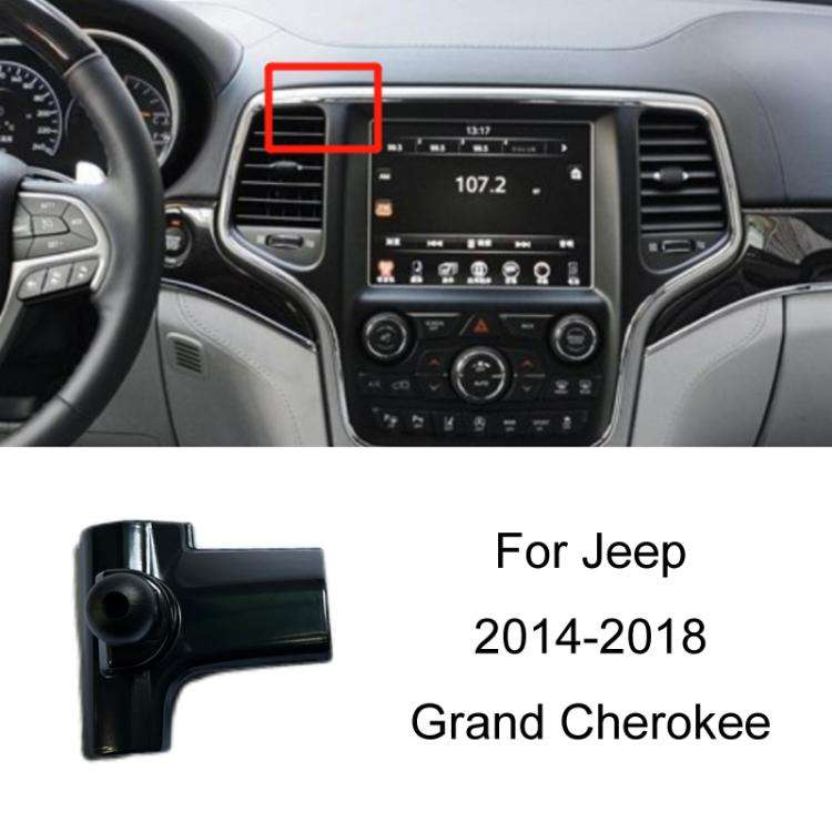 For Jeep Left Driving Car Special Mobile Phone Navigation Bracket Base, 11-18 Wrangler, 14-17 Che...