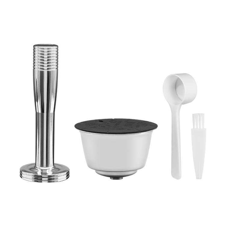 For Dolce Gusto Coffee Maker Stainless Steel Reusable Coffee Capsule Shell, Capsule+Brush And Sco...