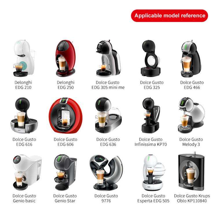 For Dolce Gusto Coffee Maker Stainless Steel Reusable Coffee Capsule Shell, Capsule+Brush And Sco...