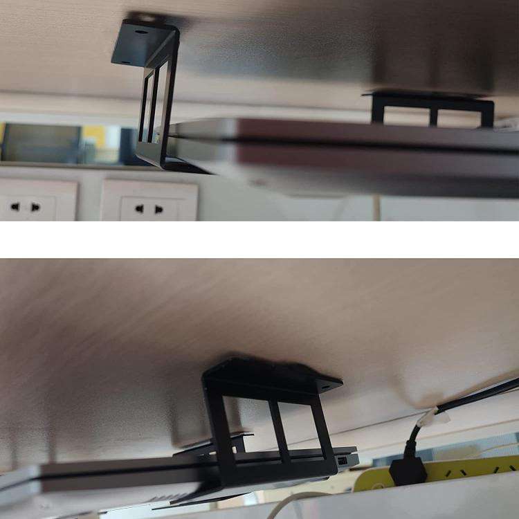 Under Desk Laptop Tablet Mini PC Storage Stand Metal Invisible Tray Rack, 4.8cm, 6.8cm