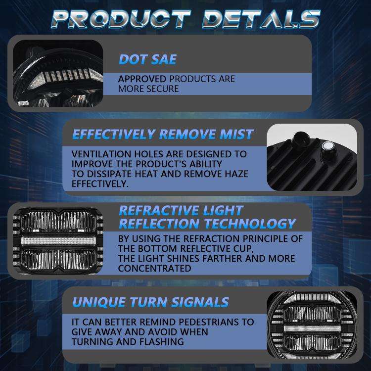 7-inch Round Refraction LED Round Headlight For Wrangler