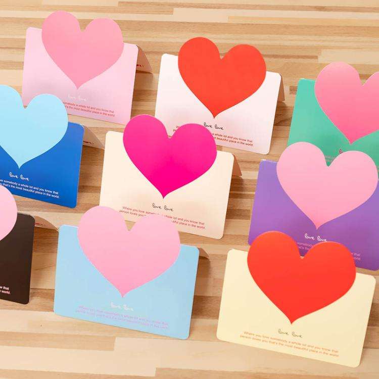Universal Christmas Valentines Day Greeting Card Birthday Tanabata Blessing Message Card, Random ...