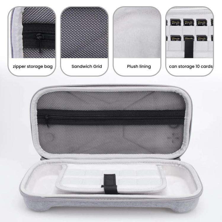 For Nintendo Switch 2 Game Console Storage Bag EVA Fabric Handbag, X-Pattern Gray, X-Pattern Black