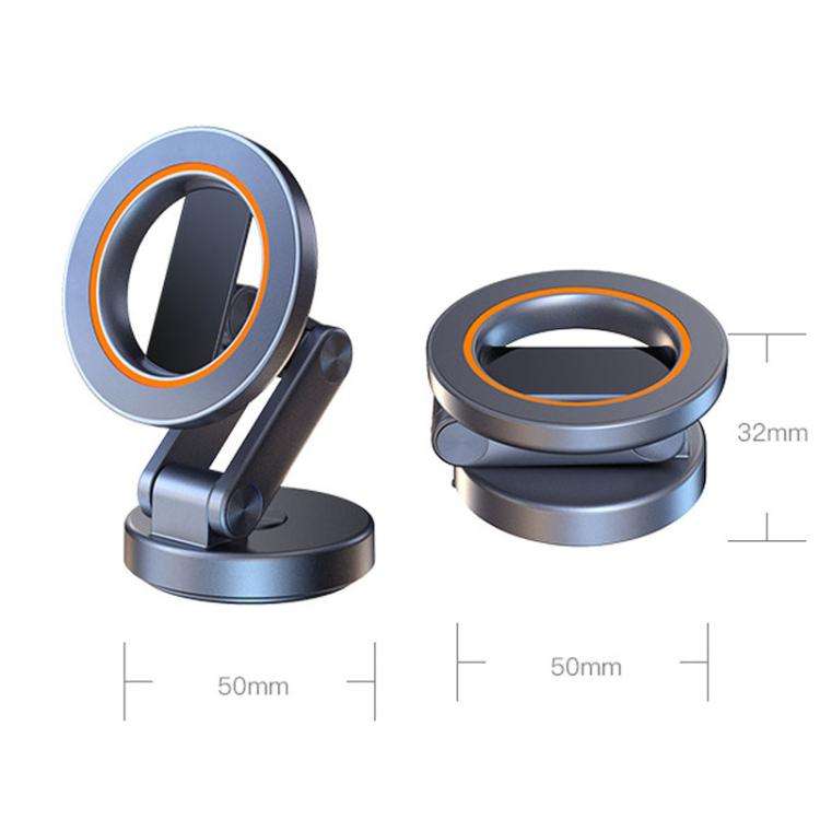 JK-319 Universal Foldable Car Cell Phone Holder Car Dashboard Rotating Magnetic Navigation Mount