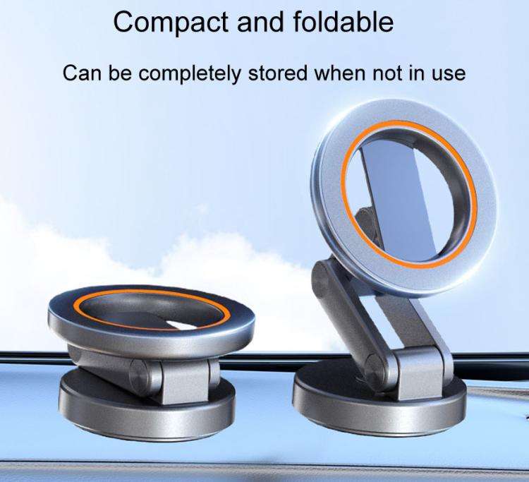 JK-319 Universal Foldable Car Cell Phone Holder Car Dashboard Rotating Magnetic Navigation Mount