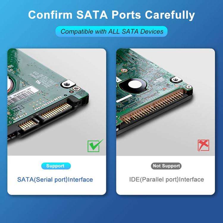 SATA3.0 With Aluminum Foil Shield Braided Cable Body Computer Hard Drive Power Cable, 0.5m