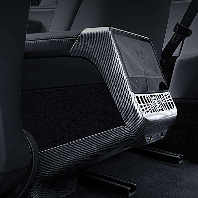 For Tesla New Model 3 / Y Car Rear Air Conditioning Vent Protection Frame, Matte Carbon Pattern, ...