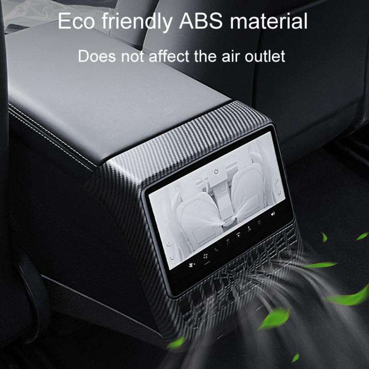 For Tesla New Model 3 / Y Car Rear Air Conditioning Vent Protection Frame, Matte Carbon Pattern, ...