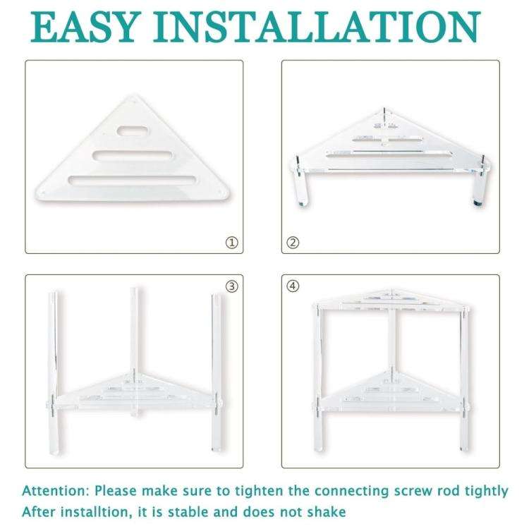 Acrylic Triangle Shower Pot Hollow Bracket