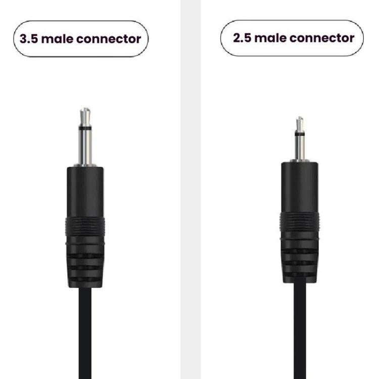 Mono Cable 2Pin AUX Single Head Cable Speaker Audio Power Cord Audio Cord, Length: 25cm, 2.5mm Ma...