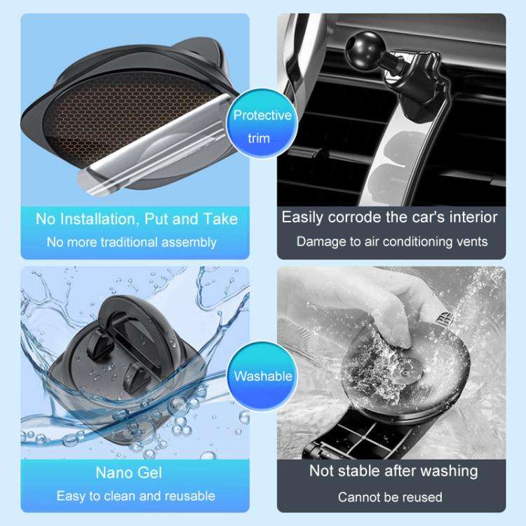 Car Center Console Fixed Navigation Phone Holder Installation-Free Snap-On Phone Support Bracket,...