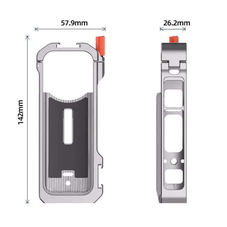 For Insta360 X4 HEPAIL Metal Heat Dissipation Magnetic Rabbit Cage, 0104