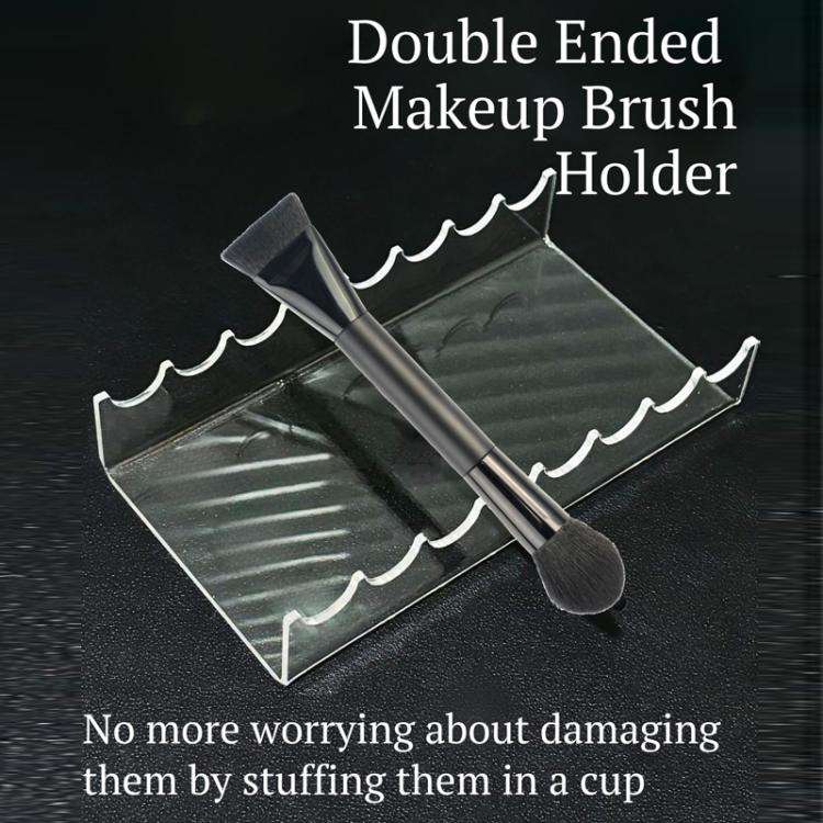 1pc Transparent Acrylic Makeup Brush Storage Display Stand, 1pc, 2pcs