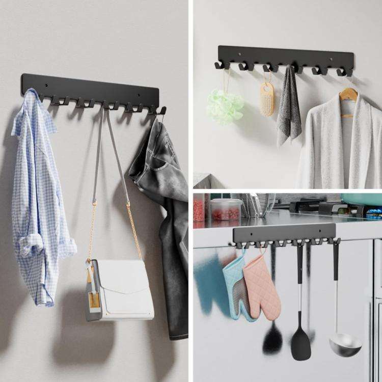 1pc Corridor Metal 6 Hooks Key Wall Hanger, 1pc, 2pcs