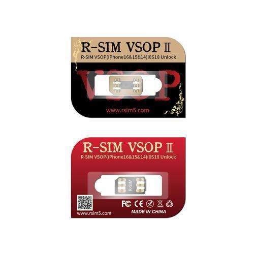 R-SIM VSOP 2 SIM Unlock Chip with SED/MEP Mode for iPhone 13-16 Dual SIM Models, VSOP 2