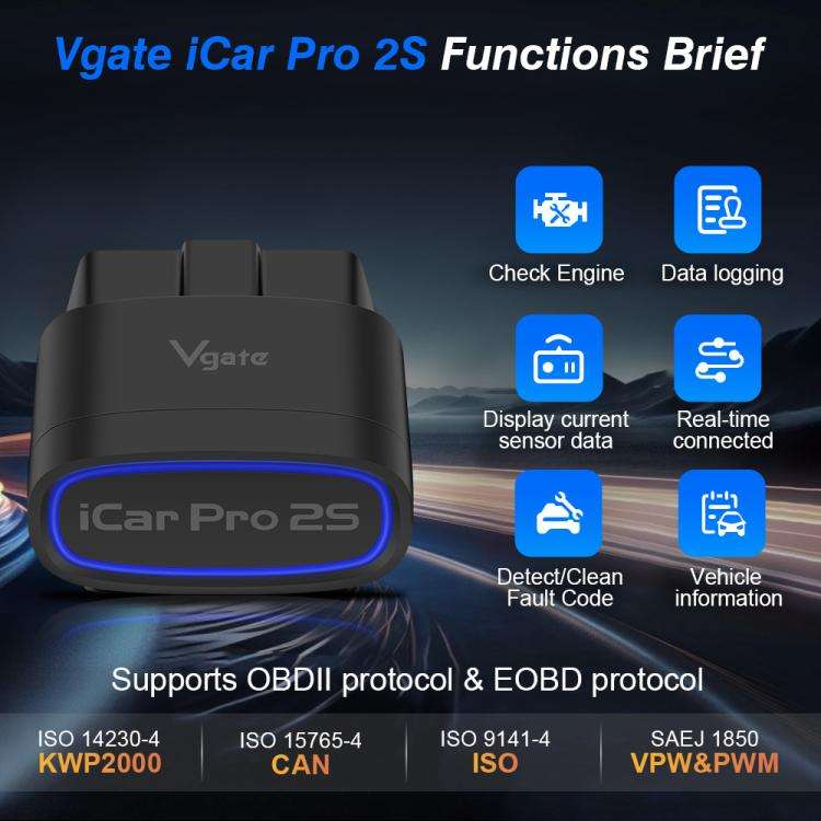 Vgate 3m bps Bluetooth Wireless Wake-up Diagnostic Instrument, Bluetooth 5.3