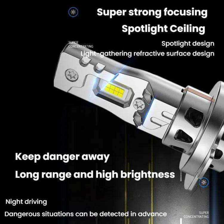 2pcs 6000K Mini Car Plug-in Integrated LED Headlights, H7