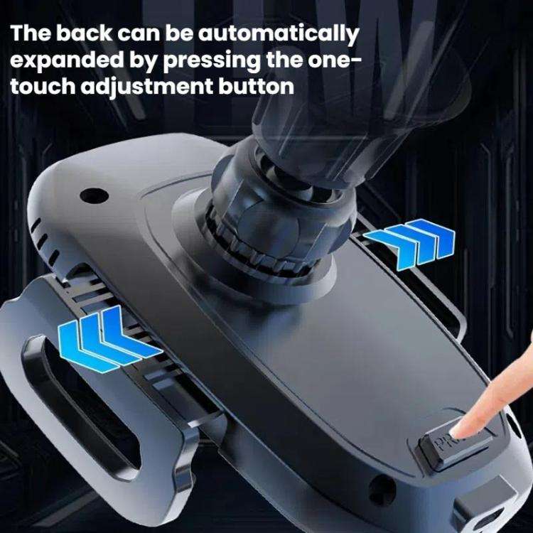 15W Wireless Induction Snap-on Charging Car Air Outlet Phone Holder, Black, Black + Long Hook Cli...