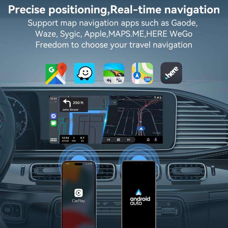 Car Wired Dual-port CarPlay/Android 2 in 1 Converts To Wireless Box, CarPlay/Android 2 in 1