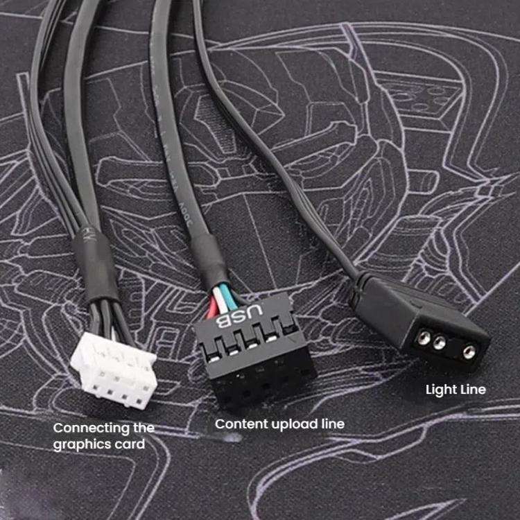 Lighting Cable Content Upload Cable for COLORFUL RTX3090TI / RTX4080 / RTX4070TI / RTX4070 / RTX4...