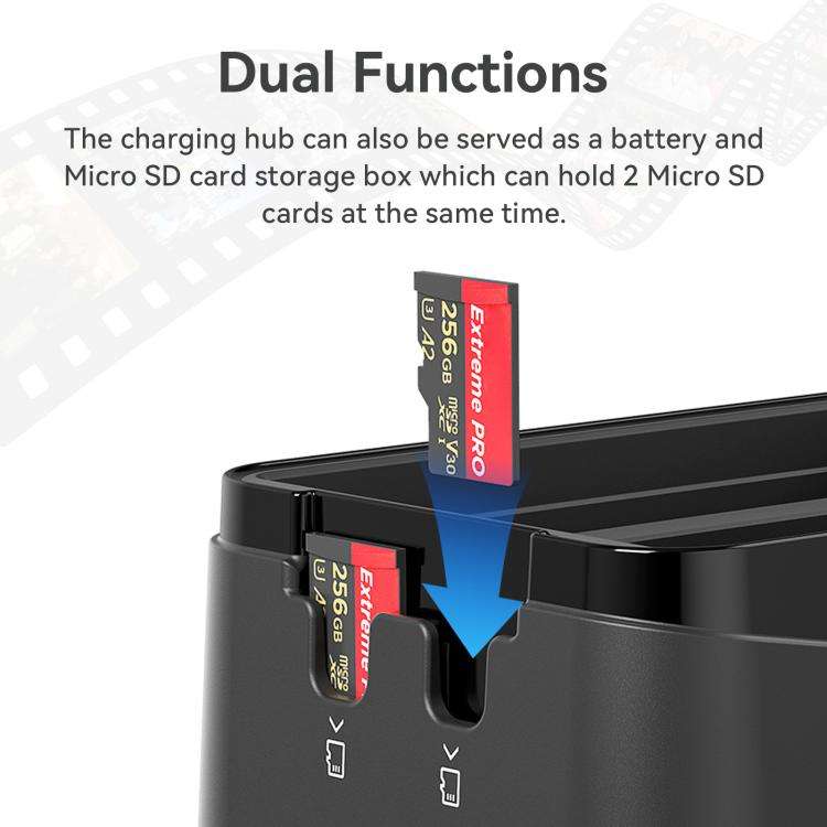 For Insta360 X5 Camera AMagisn Battery Charger Fast Charging Station For 3 Batteries Simultaneously
