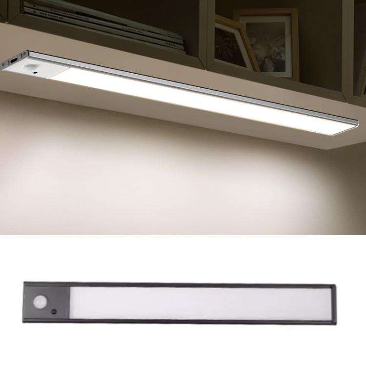 Rechargeable Motion Sensor Light Bar Cabinet Wardrobe Lamp With Remote Control, 20cm Silver, 40cm...