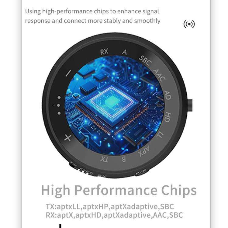 2-in-1 Bluetooth 5.4 Audio Adapter with Qualcomm Chip Low Latency Wireless Transmitter/Receiver f...