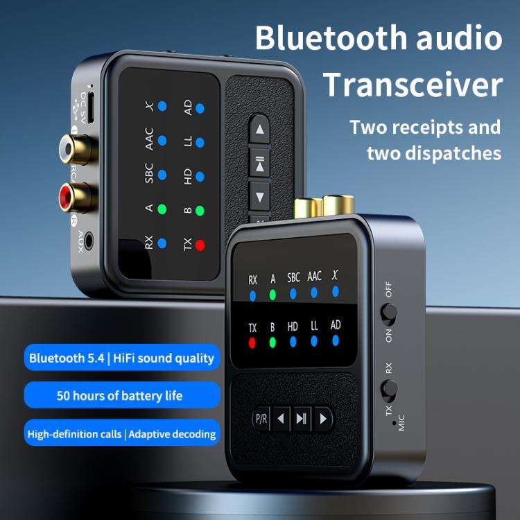 2-in-1 Bluetooth 5.4 Audio Transceiver HiFi Transmitter/Receiver, HD Calls, RCA/3.5mm AUX for Car...