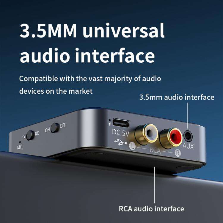 2-in-1 Bluetooth 5.4 Audio Transceiver HiFi Transmitter/Receiver, HD Calls, RCA/3.5mm AUX for Car...